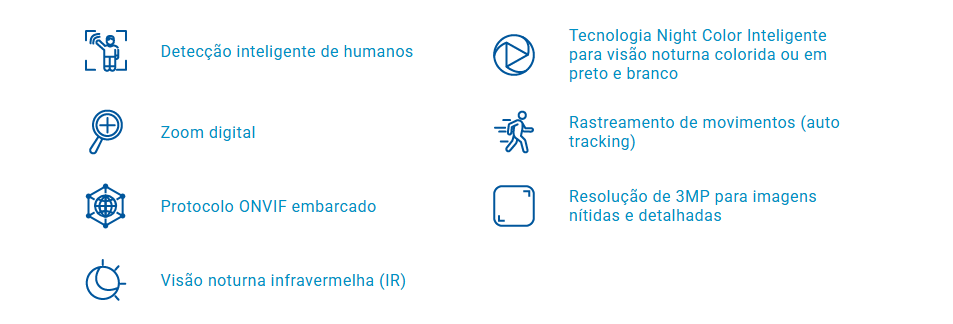 C&acirc;mera PTZ Wi-Fi IP65 3MP NC+